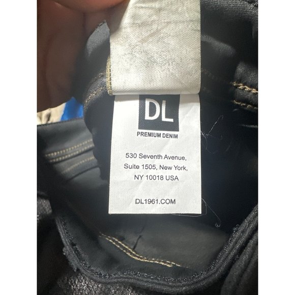 DL1961 Emma Power Legging Lamb Leather Skinny Jeans Coated Denim Edgy Sz 29 - Picture 13 of 16